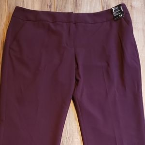 NY&C 7th Ave Purple Straight Leg Stretch Pants